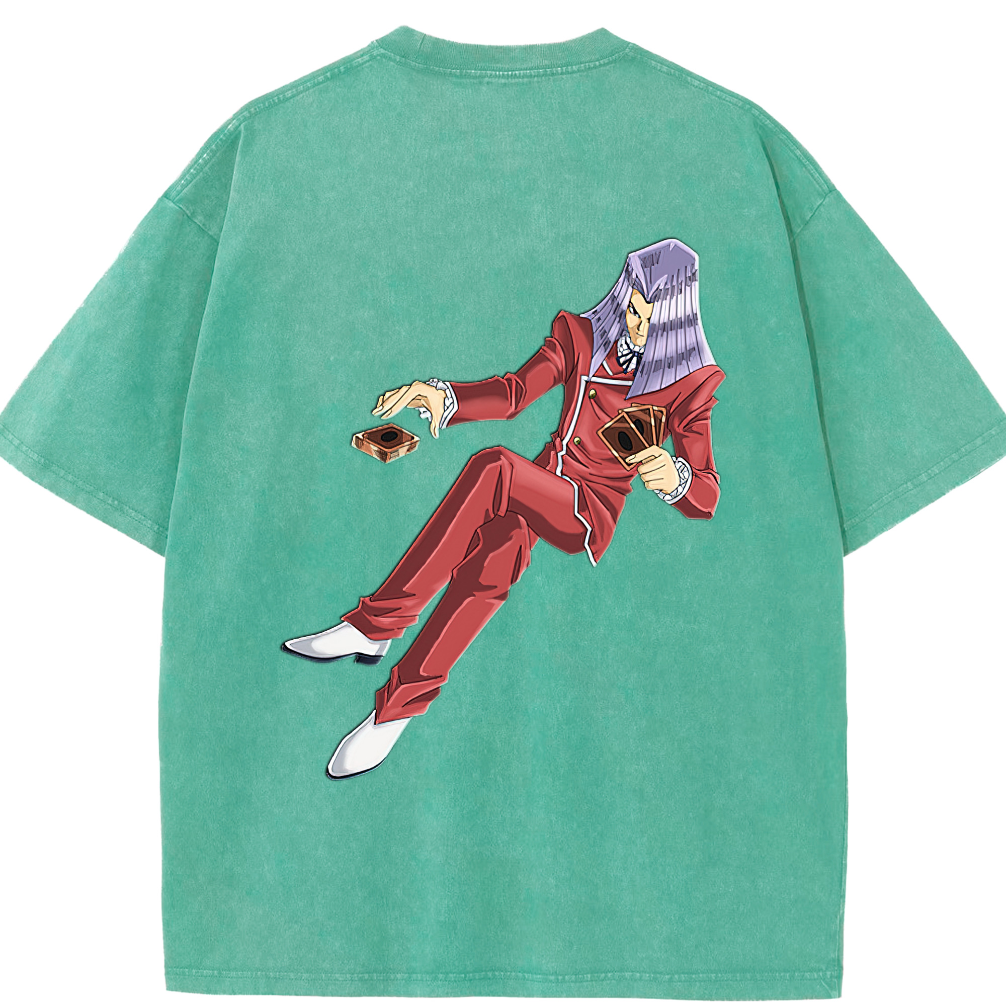 （画像用） 遊☆戯☆王 Yu-Gi-Oh! 綿100% ヴィンテージ風 半袖Tシャツ（背面プリント）